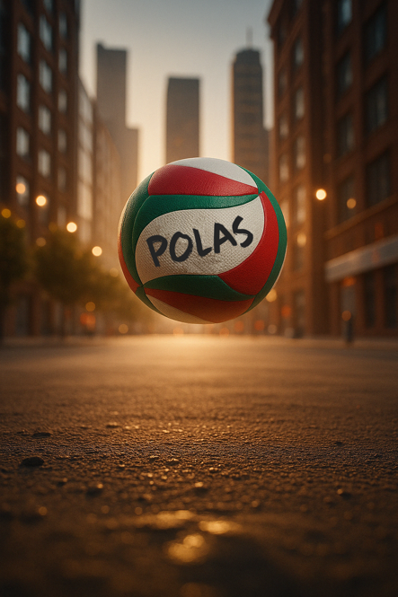 pallone in volo al tramonto urbano