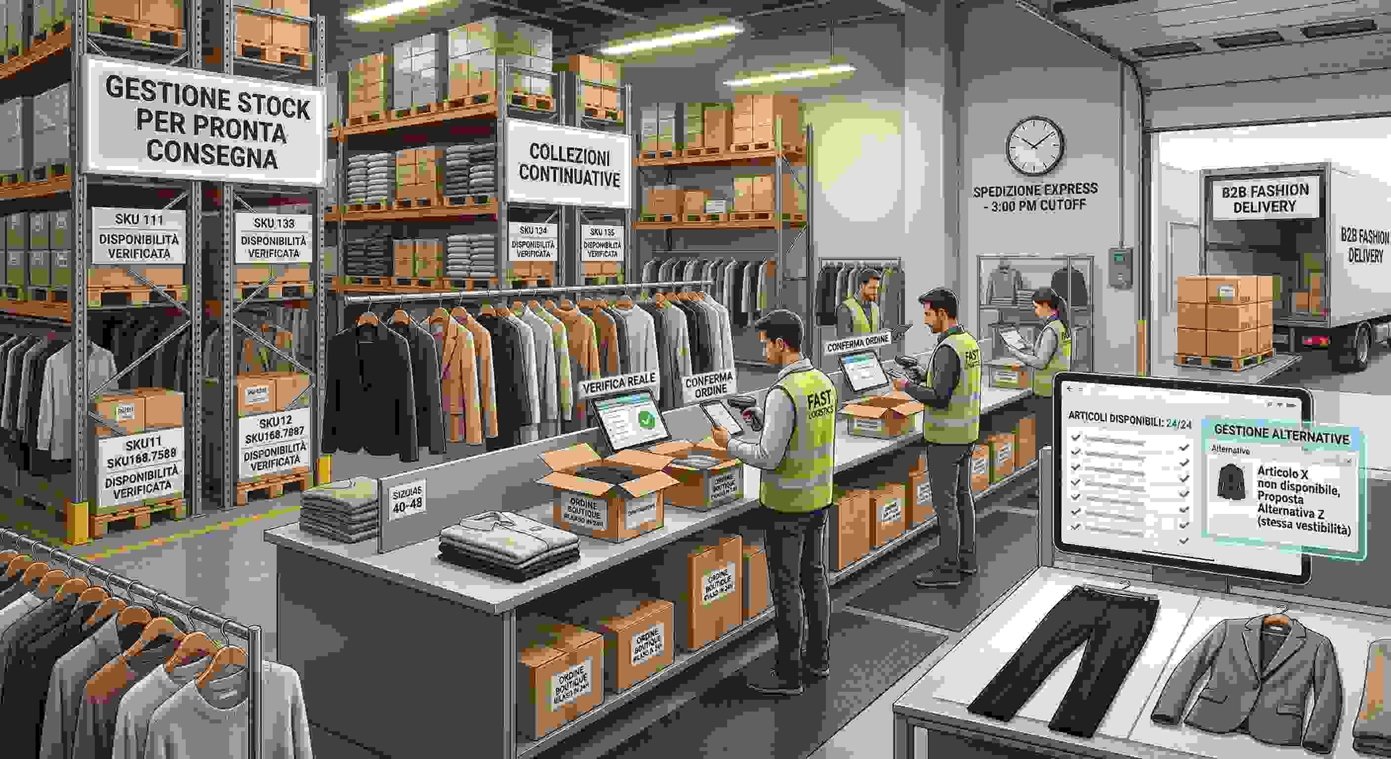 Stock reale e disponibilità verificata: il vero vantaggio nel B2B moda