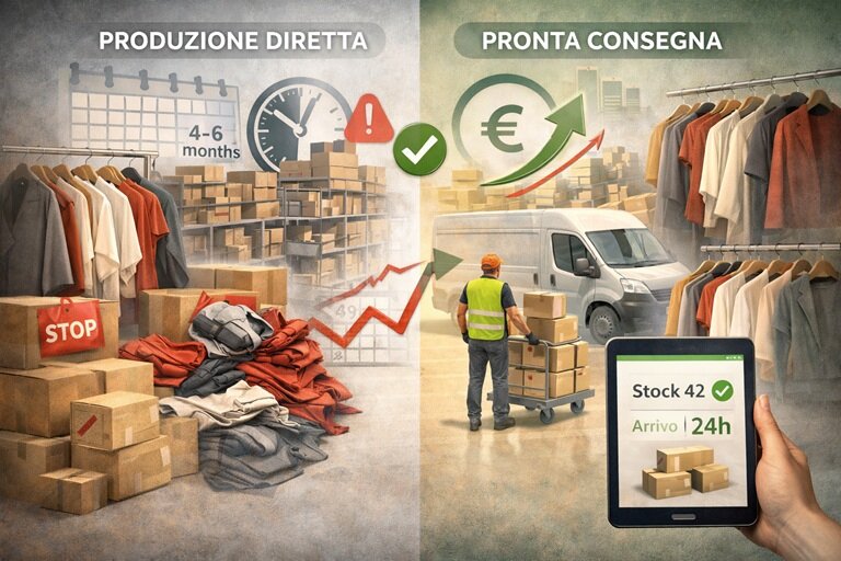 Produzione vs Ingrosso in pronta consegna: la guida strategica per il retail fashion