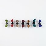 7357-tubo-con-7-pz-pinza-nera-con-cuore-strass-color