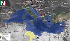 Mappa Geopolitica Libia Italia Mediterraneo Cavi Comitato INI Mappa Geopolitica Libia Italia Mediterraneo Cavi Comitato INI