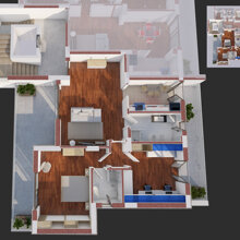 Spaccato 3D App. Tipo B - Piano Secondo Progetto E1 Spaccato 3D App. Tipo B - Piano Secondo Progetto E1