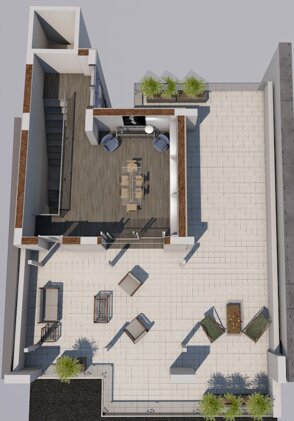 Spaccato Prospettico Pianta Piano 6° (Attico) Progetto B1