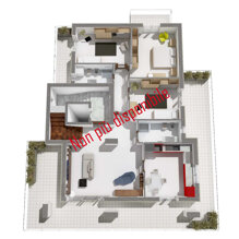 Spaccato 3D Appartamento Piano Sesto Progetto F1 Spaccato 3D Appartamento Piano Sesto Progetto F1