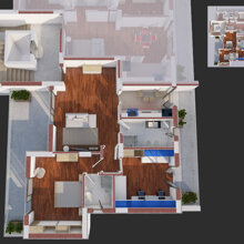 Spaccato 3D App. Tipo D - Piano Terzo Spaccato 3D App. Tipo D - Piano Terzo