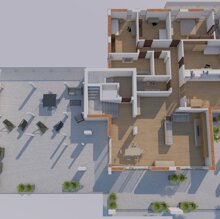 Spaccato 3D Attico Ipotesi C1 Spaccato 3D Attico Ipotesi C1