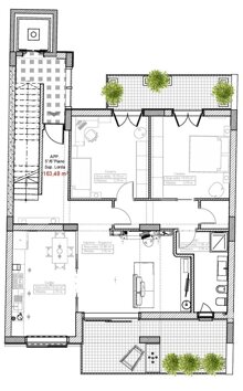 Pianta Piano 5° (Attico) Progetto B1