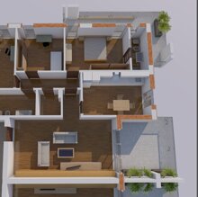 Spaccato 3D Appartamento Tipo C Ipotesi C1 Spaccato 3D Appartamento Tipo C Ipotesi C1