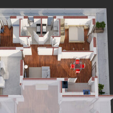 Spaccato 3D App. Tipo E - Piano Terzo Progetto E1 Spaccato 3D App. Tipo E - Piano Terzo Progetto E1