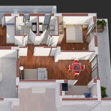 Spaccato 3D App. Tipo C - Piano Secondo Progetto E1 Spaccato 3D App. Tipo C - Piano Secondo Progetto E1