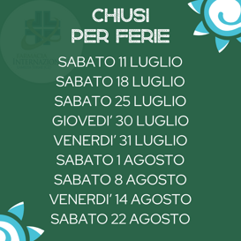 chiusi per ferie 2026 chiusi per ferie 2026