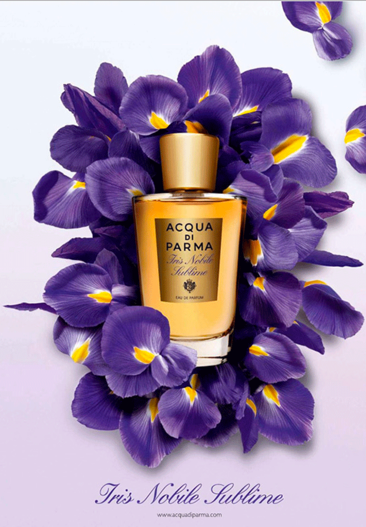 PROGETTAZIONE PACKAGING E GRAFICA ACQUA DI PARMA Iris Nobile Sublime