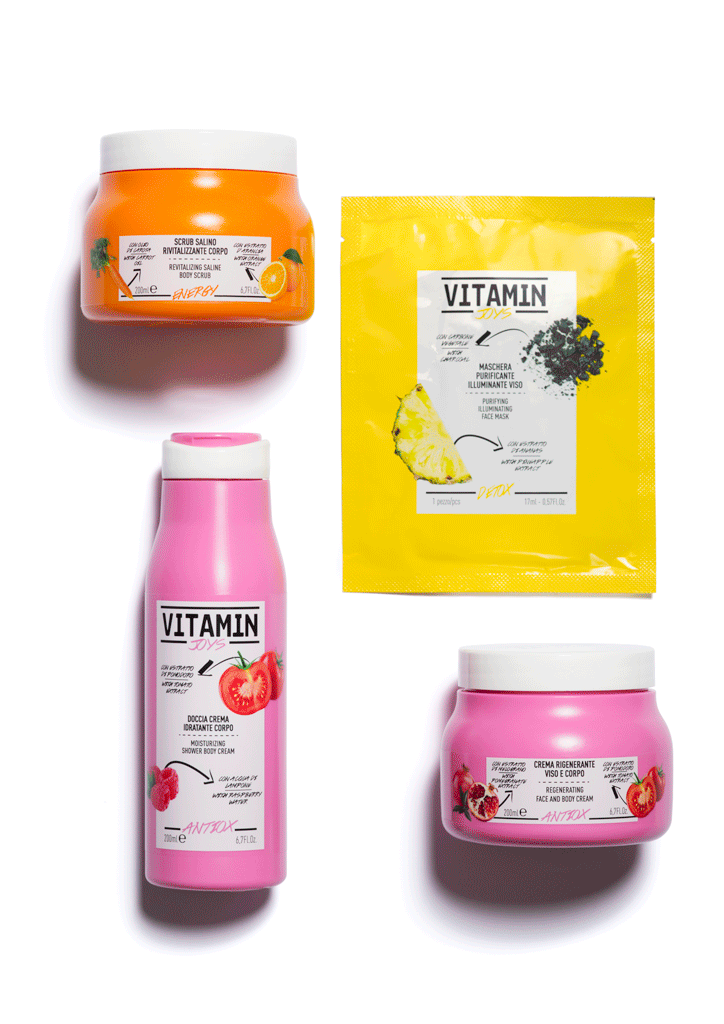 PROGETTAZIONE PACKAGING E GRAFICA VITAMIN JOY