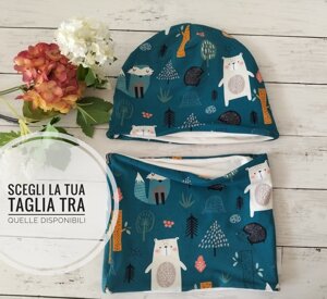 set-cappellino-e-scaldacollo-primavera-autunno-versione-animali-del-bosco