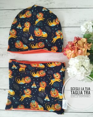 set-cappellino-e-scaldacollo-primavera-autunno-versione-leoni-base-blu-notte