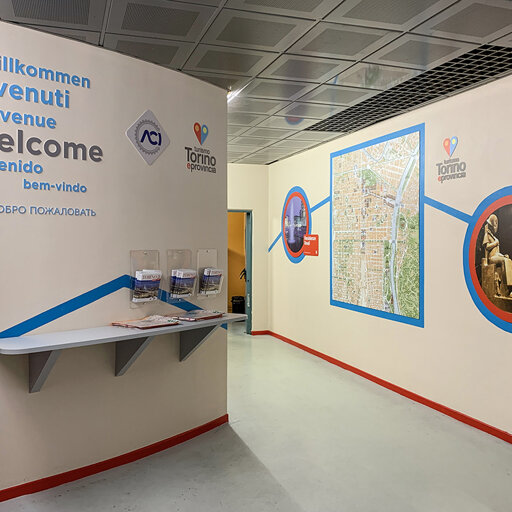 Turismo Torino Allestimento per l'accoglienza all'interno dei parcheggi ACI