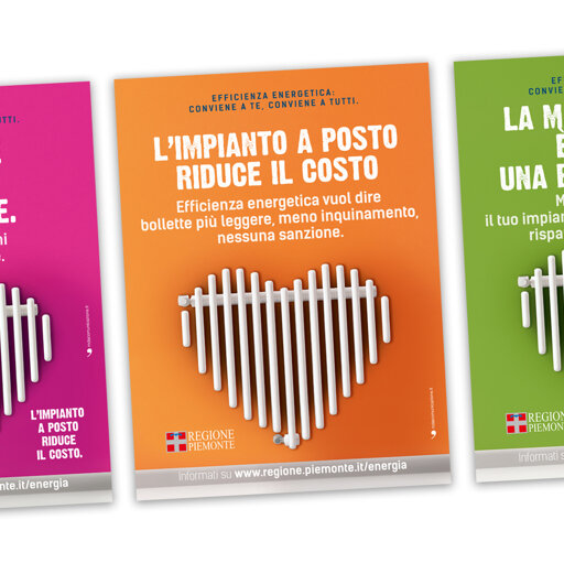 Regione Piemonte Campagna efficienza energetica - Affissione, stampa, web