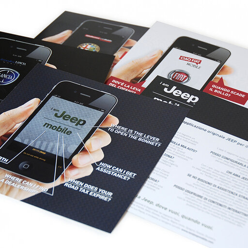 FCA Cartoline per la comunicazione delle app di tutti i brand