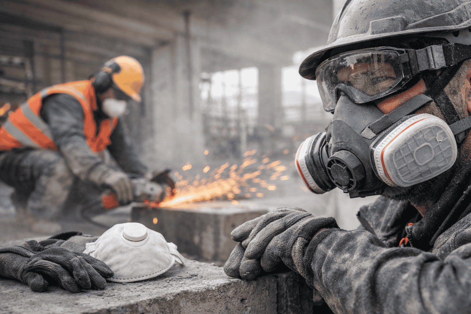 Lavorazioni con polveri: come gestire DPI e consumabili senza rallentare il cantiere