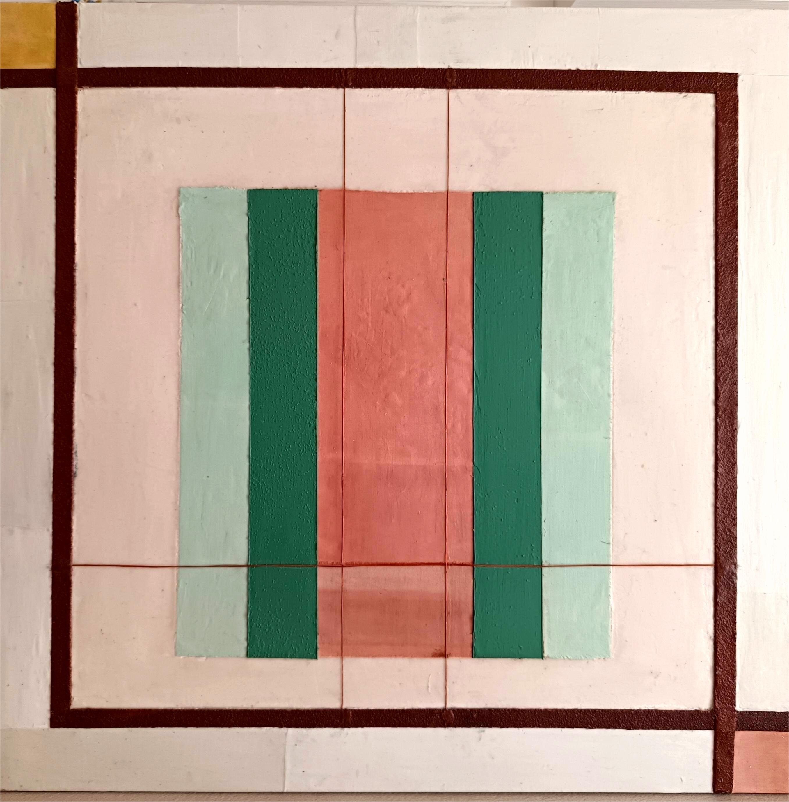 pigmenti -rame- e fili di rame su tavola 61x63