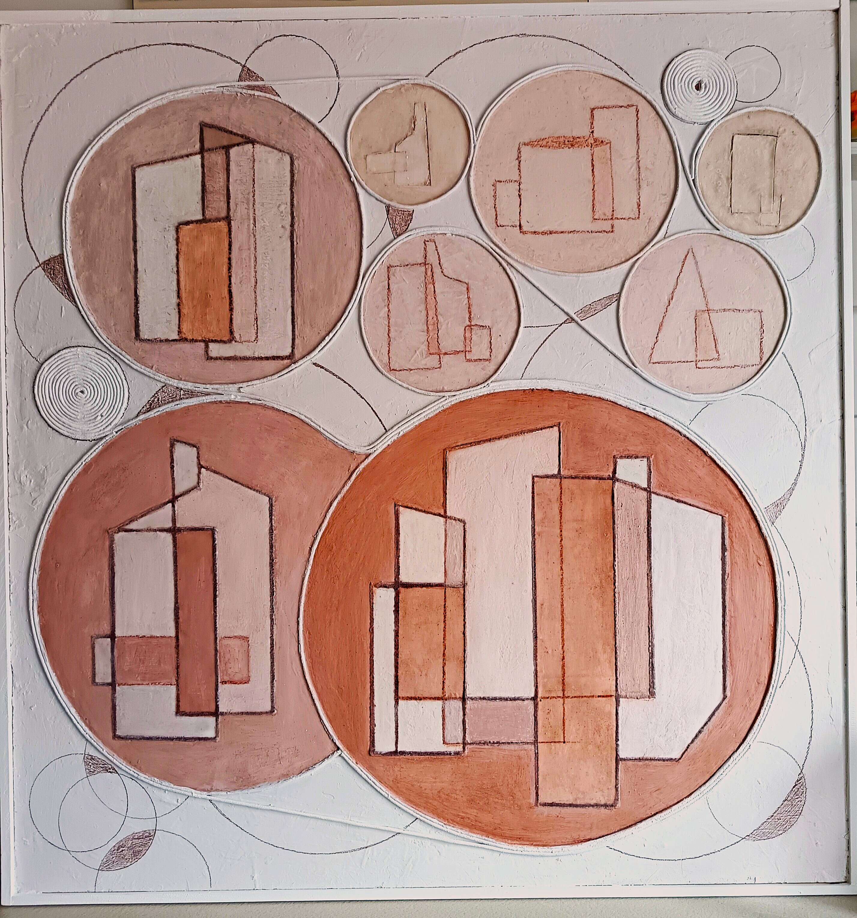 Percorsi del tempo .T.M. e pigmenti di corteccia di pino 80x80