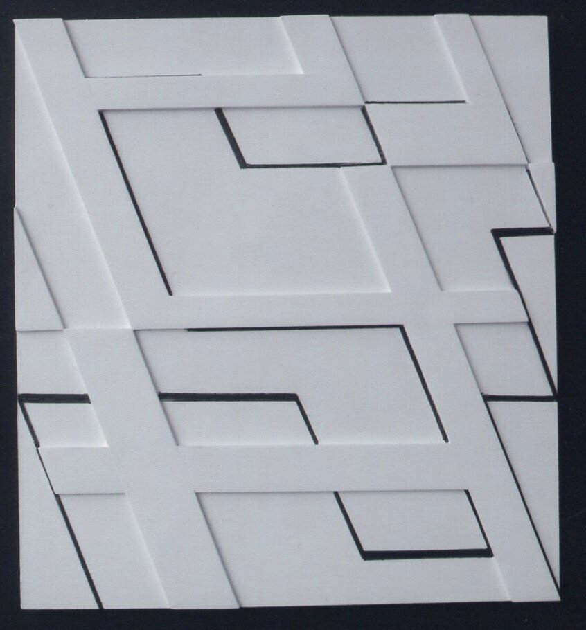 rilievo legno imbiancato e penna