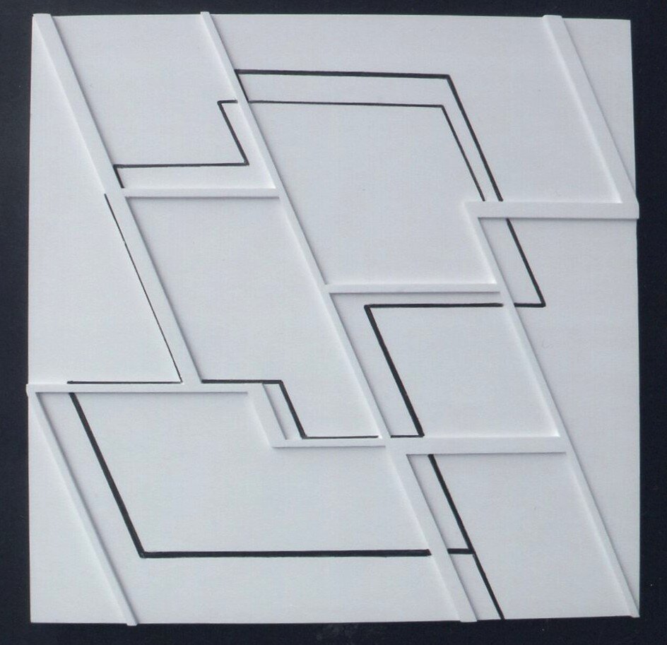 rilievo legno imbiancato e penna