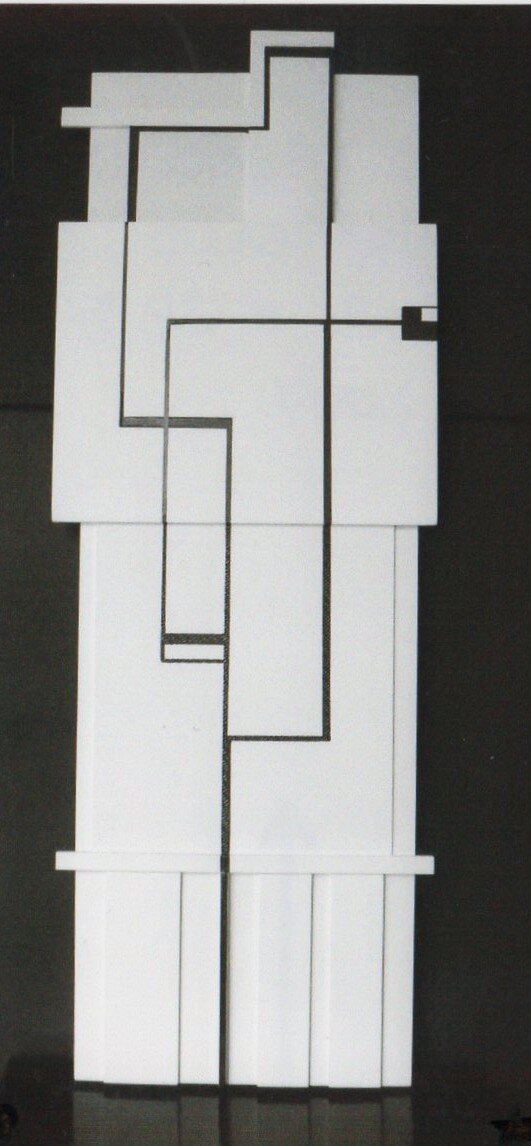 rilievo legno imbiancato e penna