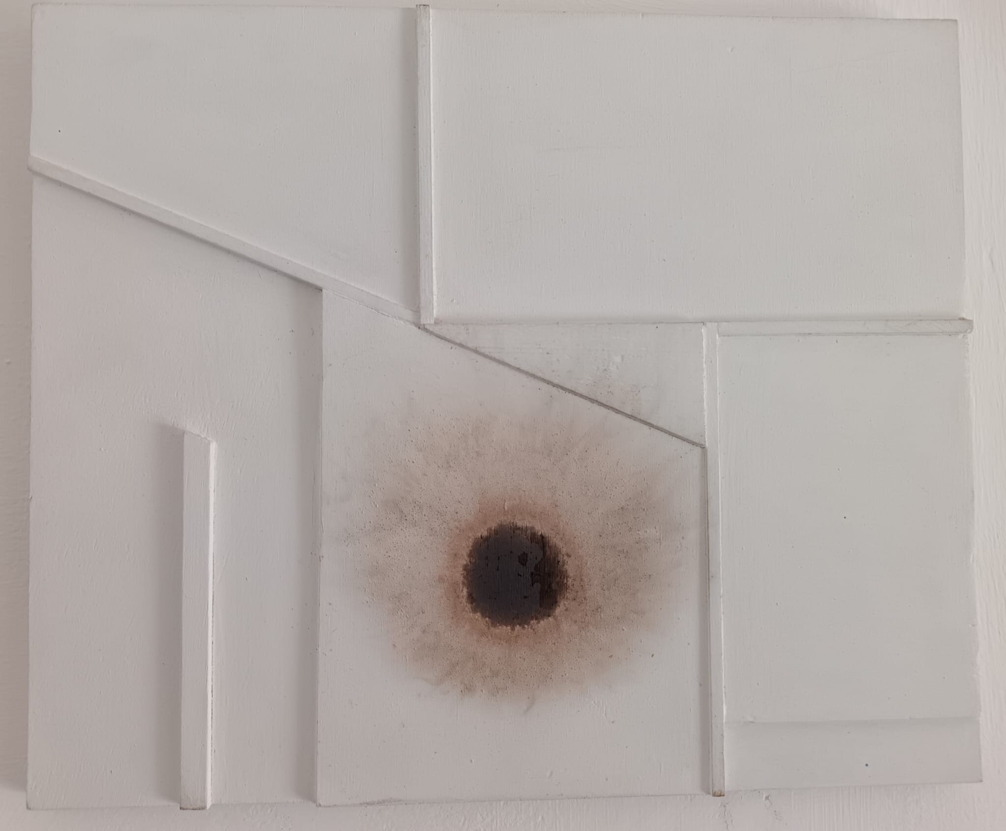 rilievo legno imbiancato e combustione