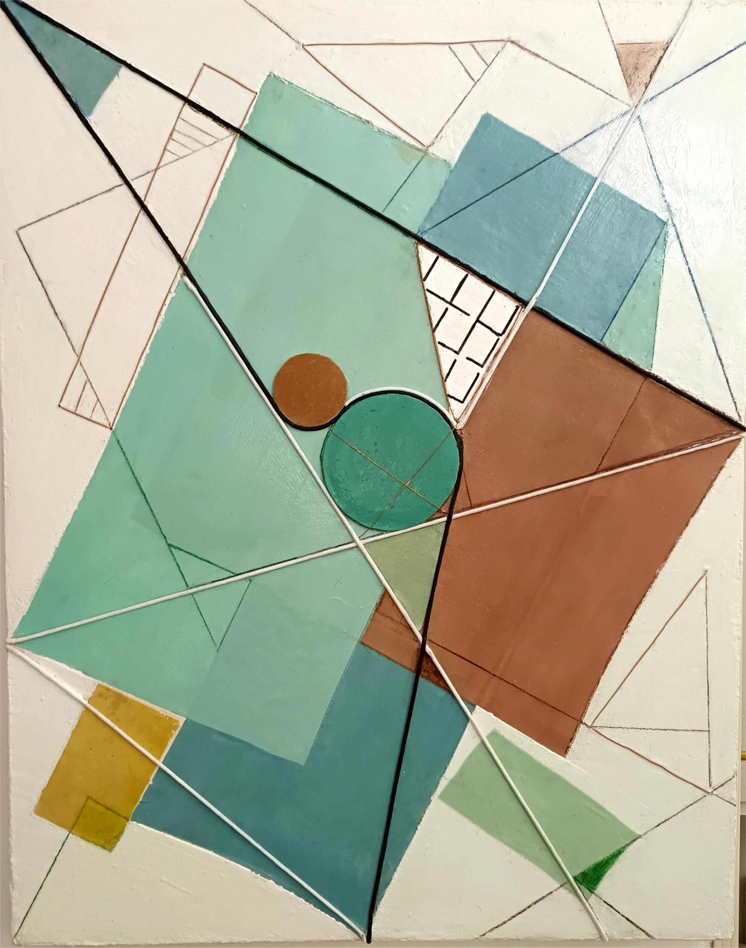 T.M. Pigmenti rame fili su tavola 70x55