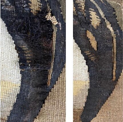 Restauro integrativo di un arazzo della manifattura romana di San Michele a Ripa, XIX secolo