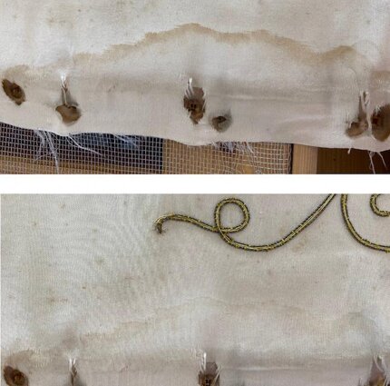 Abbassamento cromatico della gora di un baldacchino processionale, inizio XX secolo