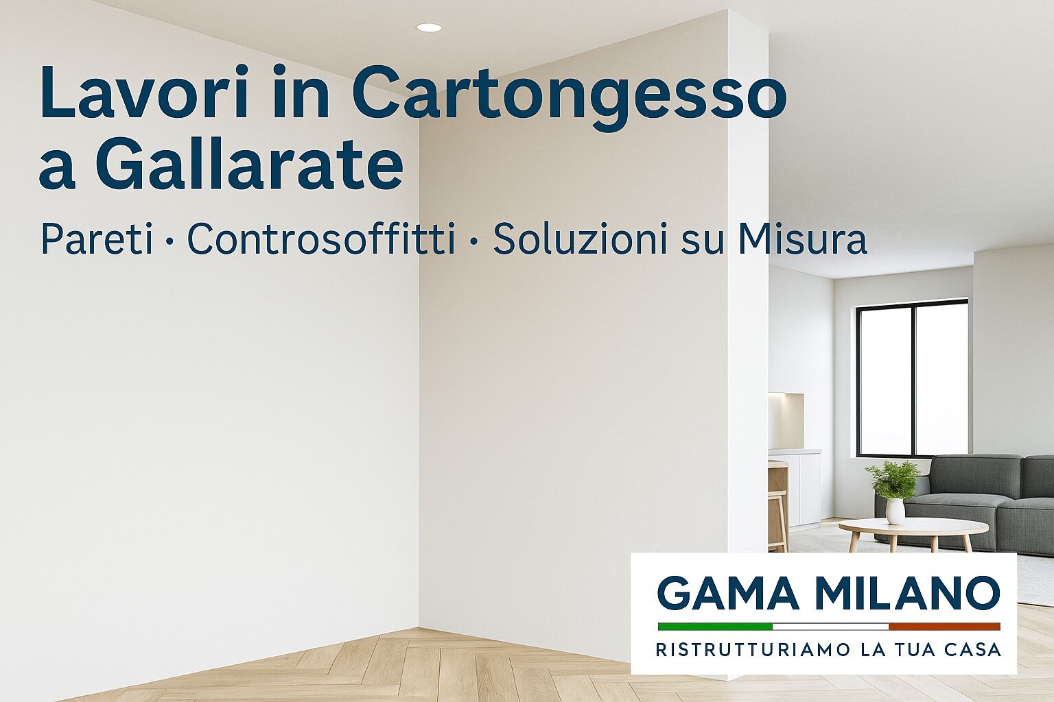 Lavori in cartongesso a Gallarate: pareti e controsoffitti su misura