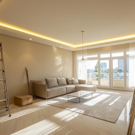 Controsoffitto in cartongesso con veletta illuminata e faretti, Milano, Como, Varese-Gama Milano
