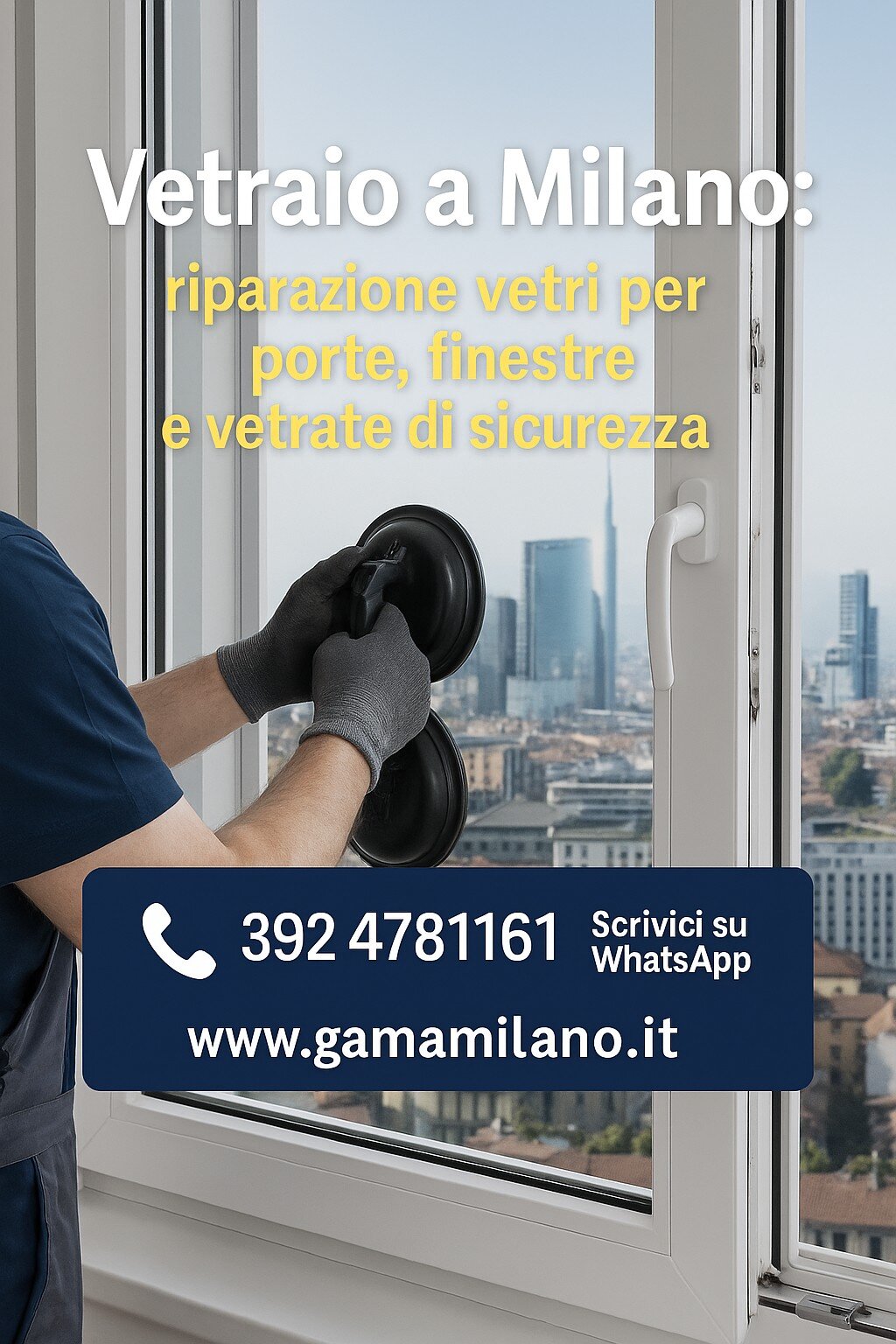 Vetraio a Milano: riparazione vetri per porte, finestre e vetrate di sicurezza