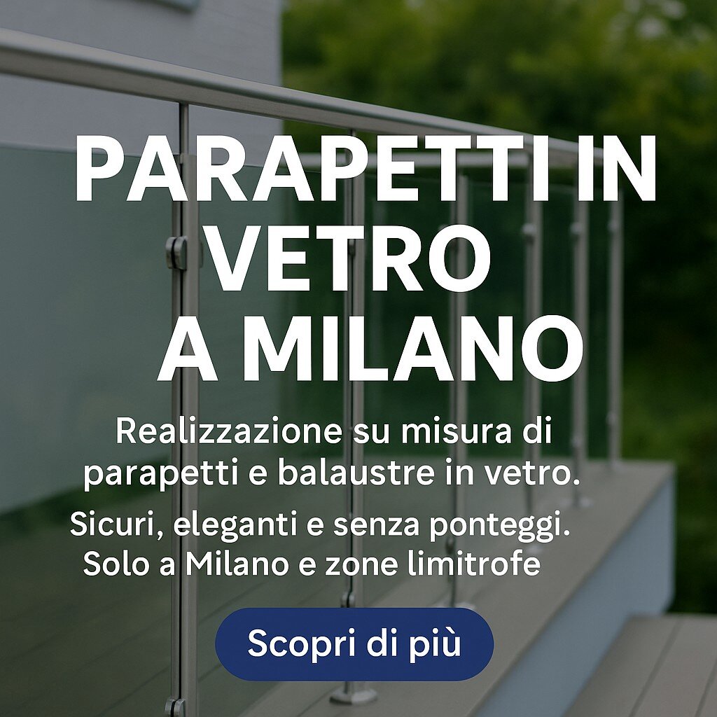 Parapetti in vetro a Milano: sicurezza e design per balconi e scale
