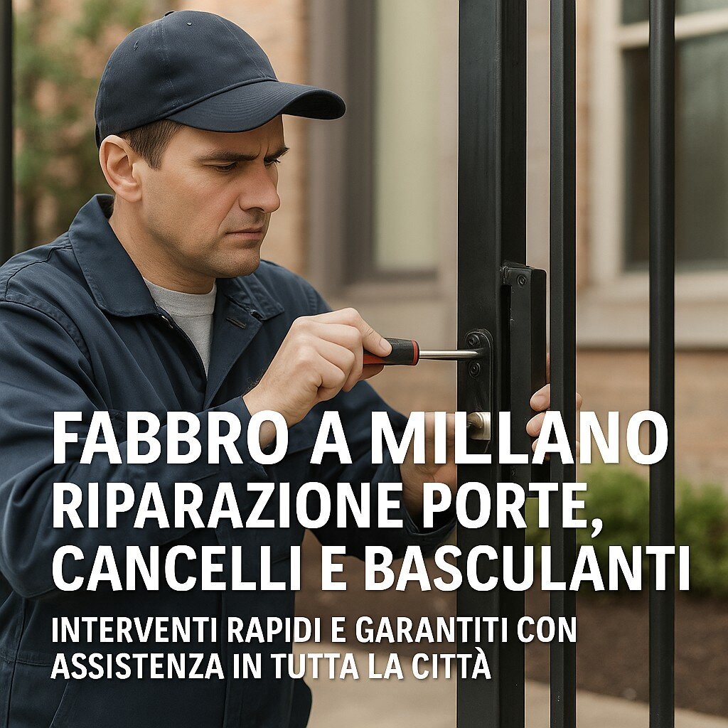 Fabbro a Milano: riparazioni rapide di porte, cancelli e basculanti
