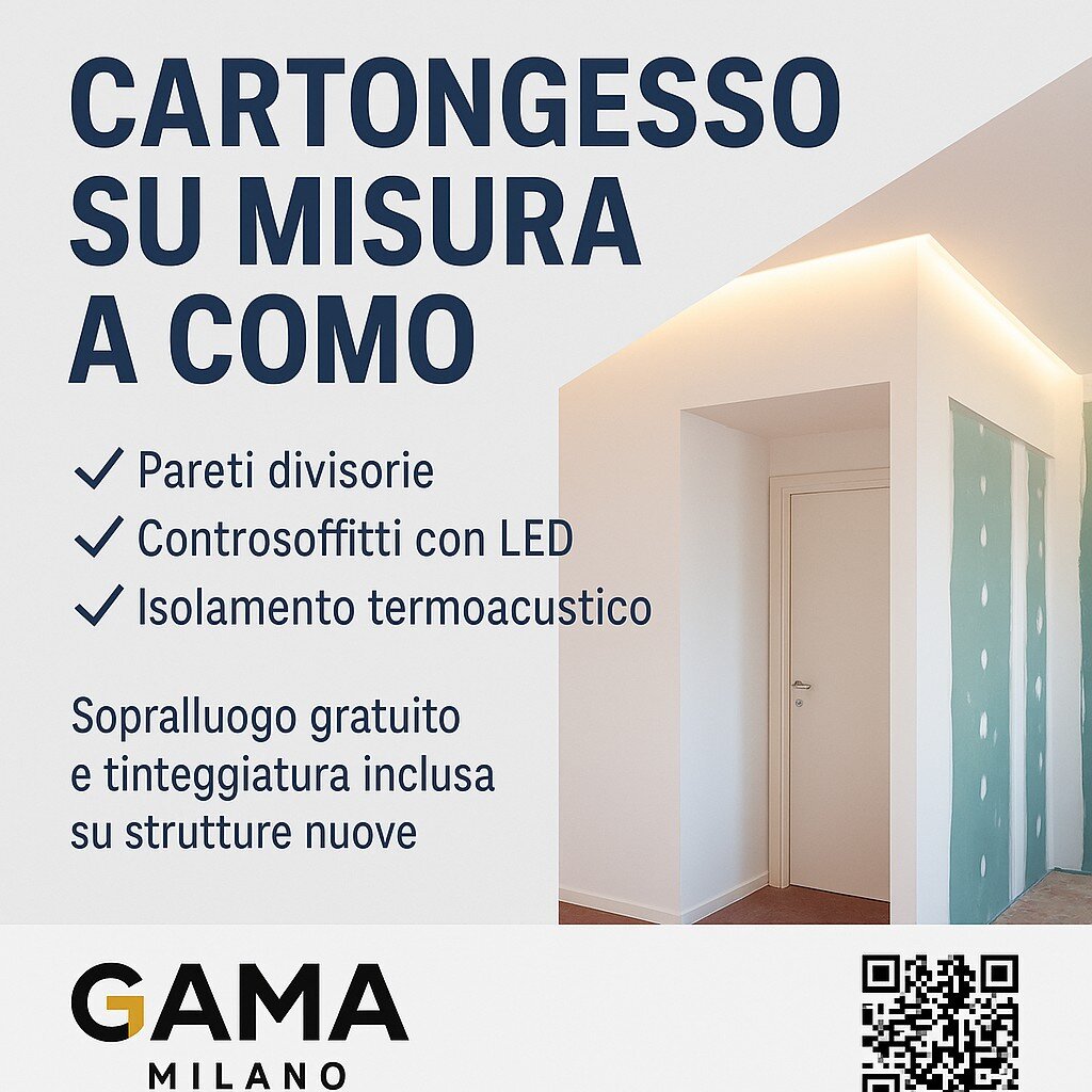 Lavori in Cartongesso a Como: Pareti, Controsoffitti e Soluzioni su Misura