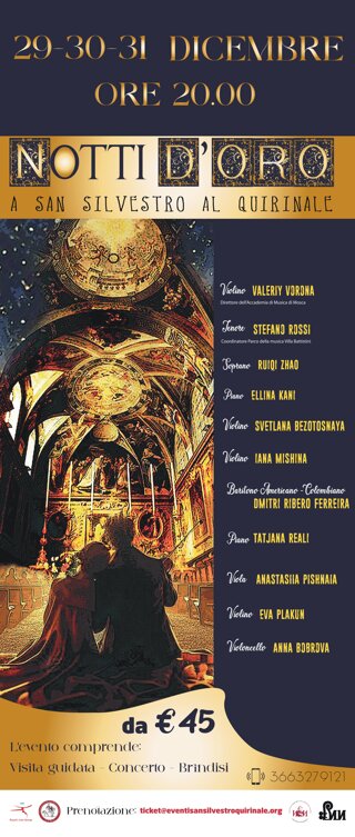 locandina Notti d'Oro al Quirinale