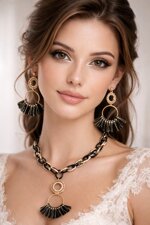 set-collana-e-orecchini-nero-e-oro-handmade