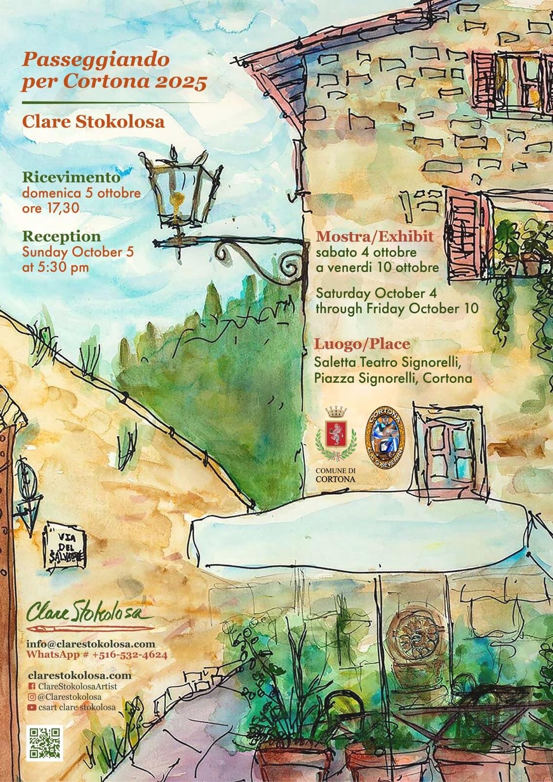 Mostra di Claire Stokholosa alla Saletta del teatro Signorelli (4-10 ottobre 2025)
