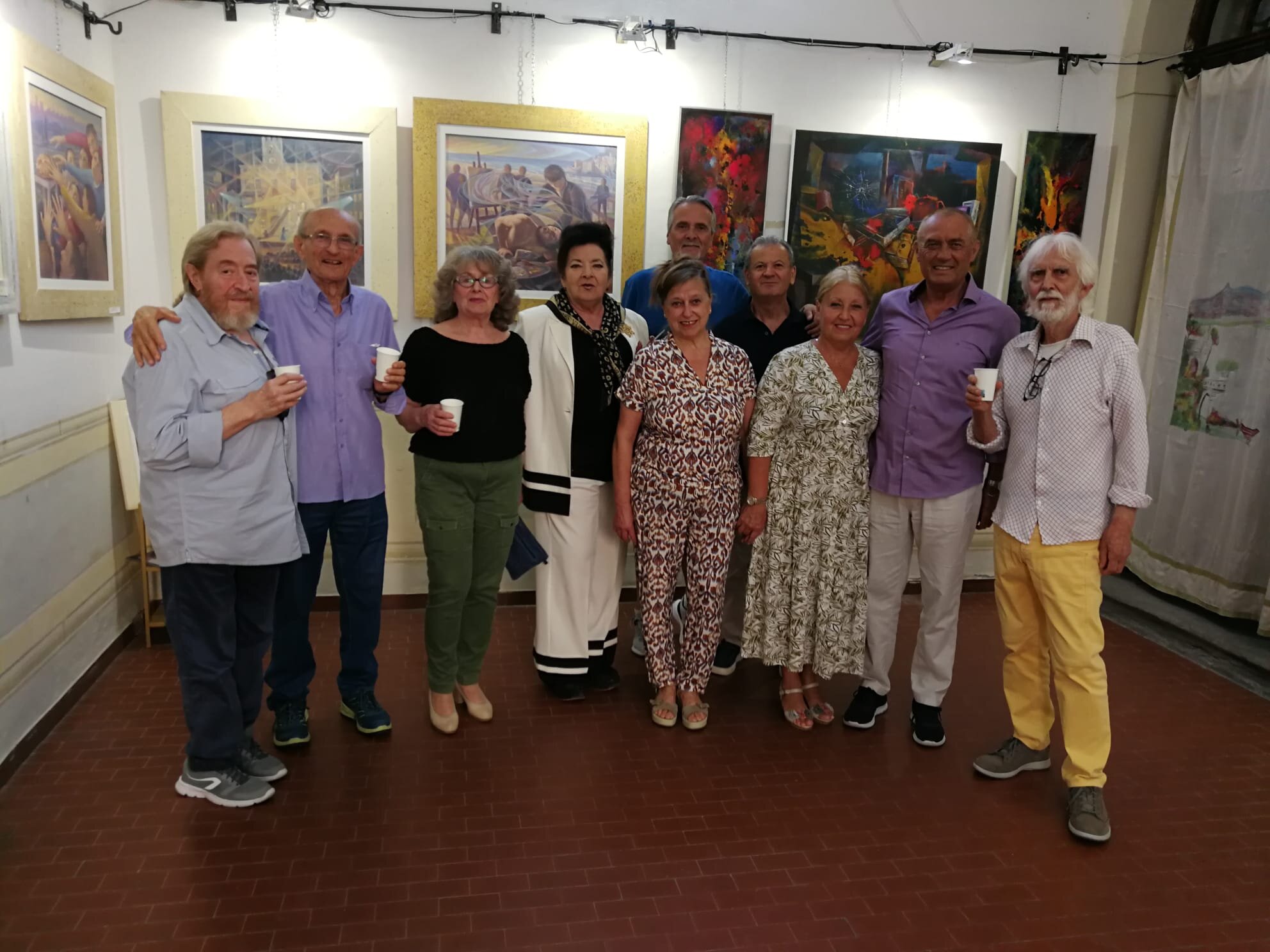 Vernissage di Angini e Polvani, Saletta del Teatro Signorelli – agosto 2025