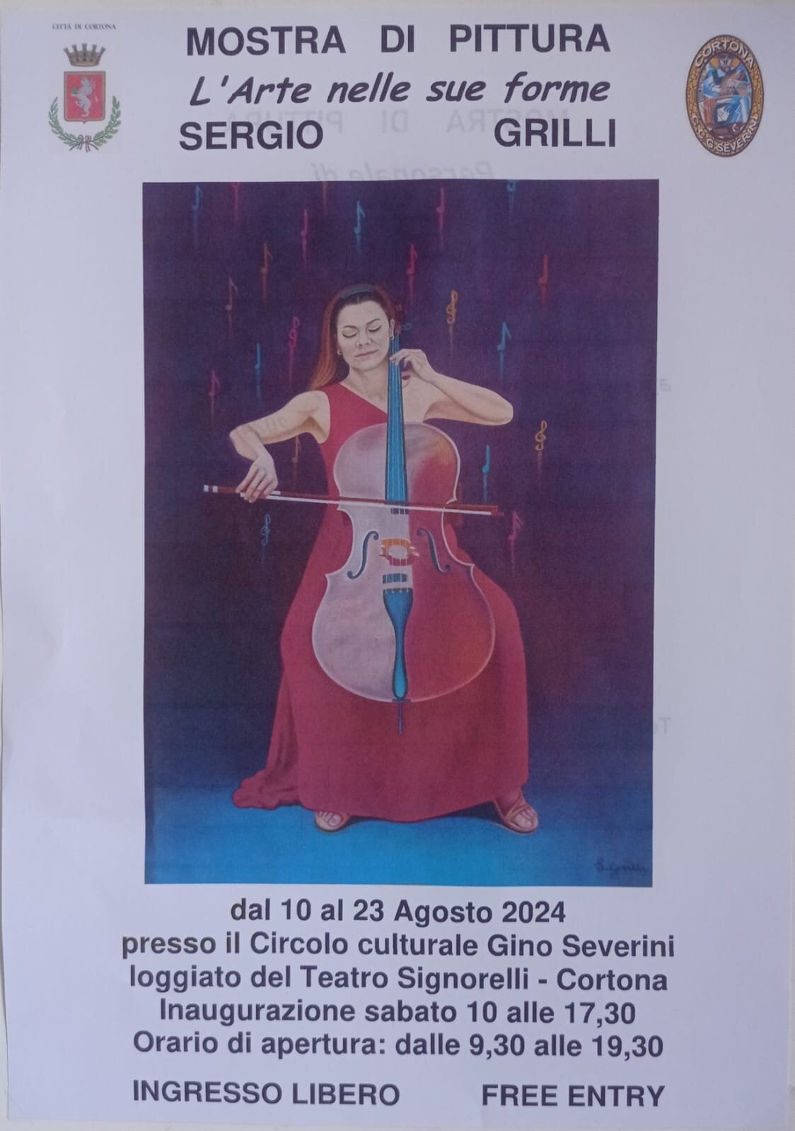 «L'arte nelle sue forme», mostra di Sergio Grilli (10-23 agosto 2024)
