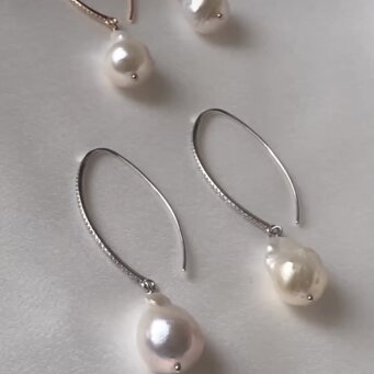 perle barocche semicerchi con perle barocche