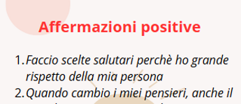 affermazioni positive