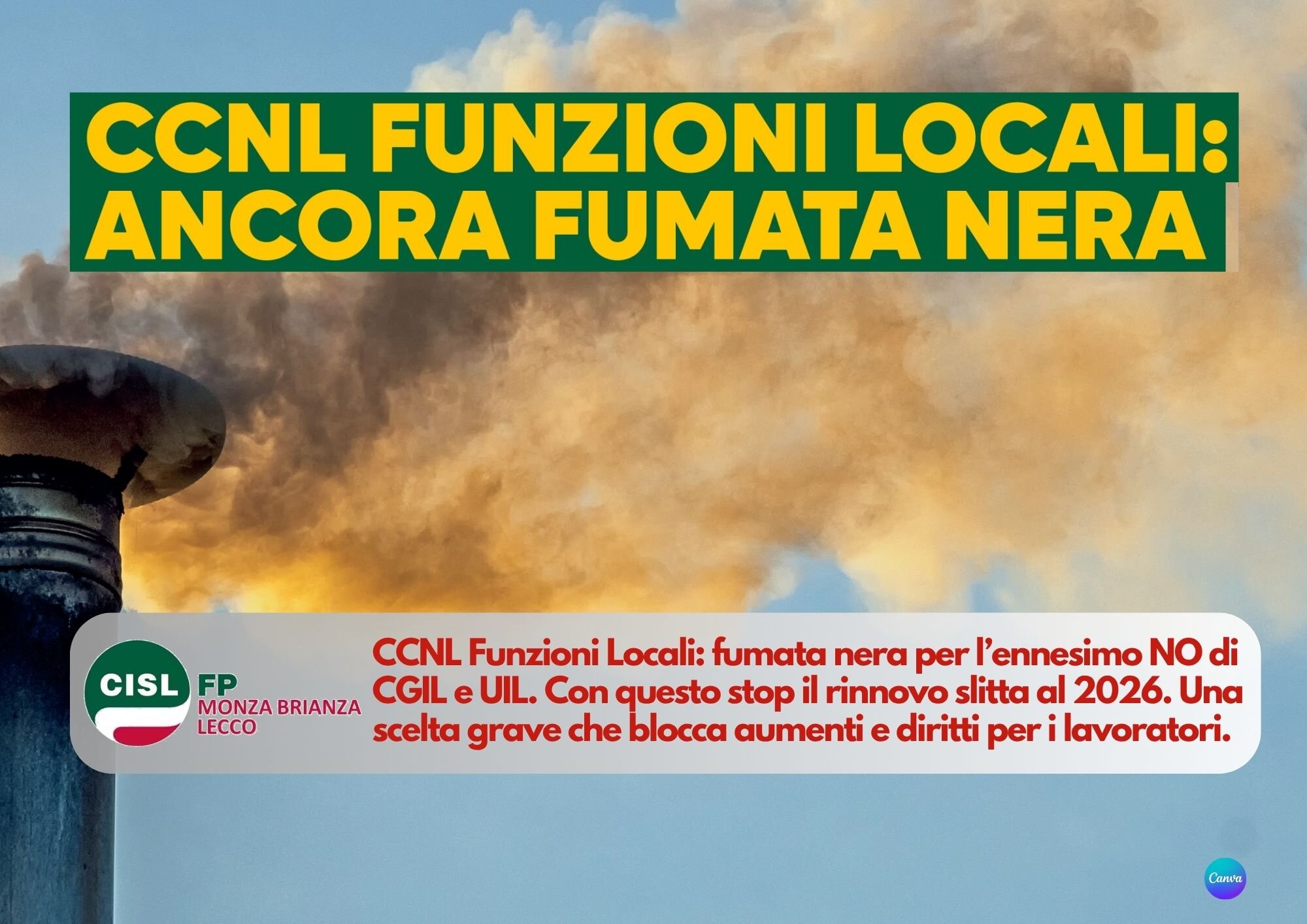 CISL FP Monza Brianza Lecco. Funzioni Locali: ancora fumata nera per il CCNL, il NO di CGIL e UIL blocca aumenti e diritti.