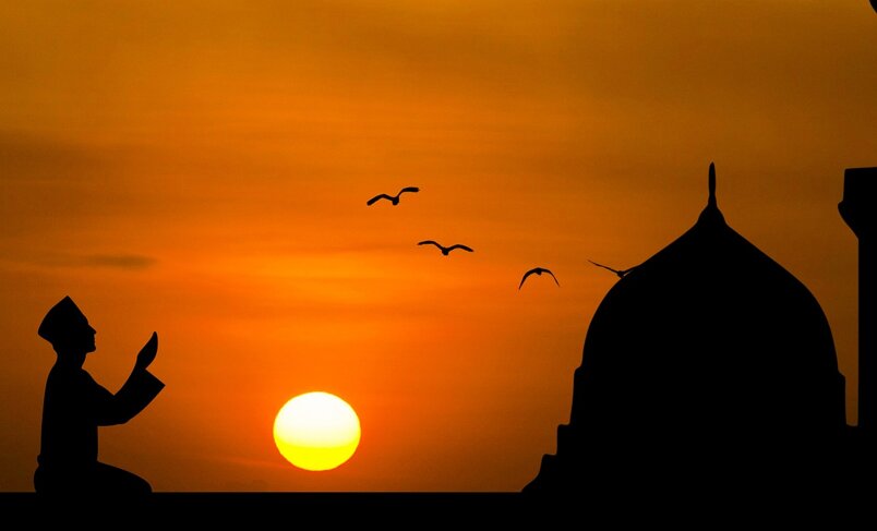 tramonto su moschea